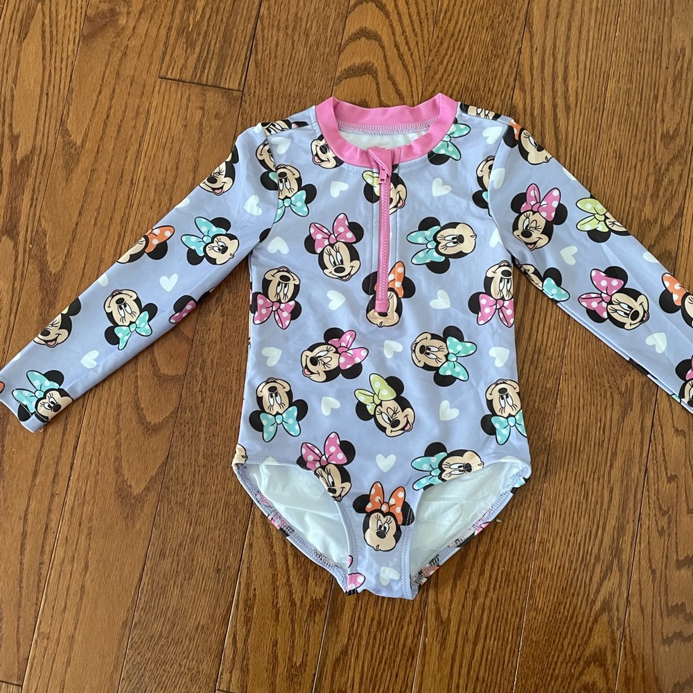 Disney Kids Swim One Piece - Pink, Blue, and Black